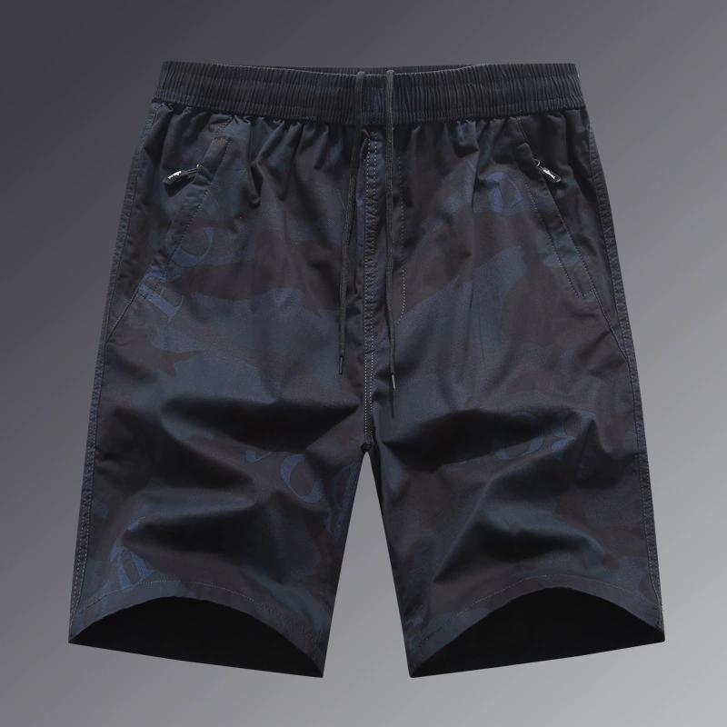 2025 [хлопок] шорты среднего и пожилого возраста для мужчин летом тонкие повседневные короткие брюки свободные короткие брюки большого размера