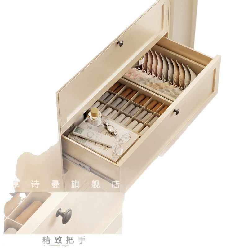 美式钢制五斗柜客厅收纳置物柜铁艺卧室床尾储物柜矮柜铁皮抽屉柜|undefined