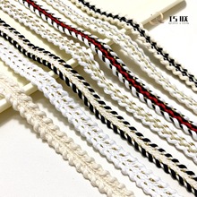 1cm宽小香风双珠织带人字花边 服装衣领箱包装饰辅料厂家直供