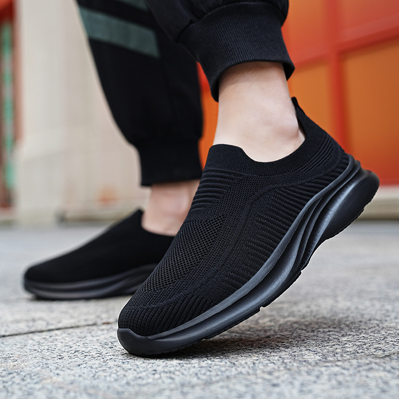 Cross-border plus size New Men's Shoes Flying Mesh Casual sneaker Low-top Running Shoes Lightweight Slip-on Shoes Cross-border plus size New Men's Shoes Flying Mesh Casual sneaker Low-top Running Shoes Lightweight Slip-on Shoes