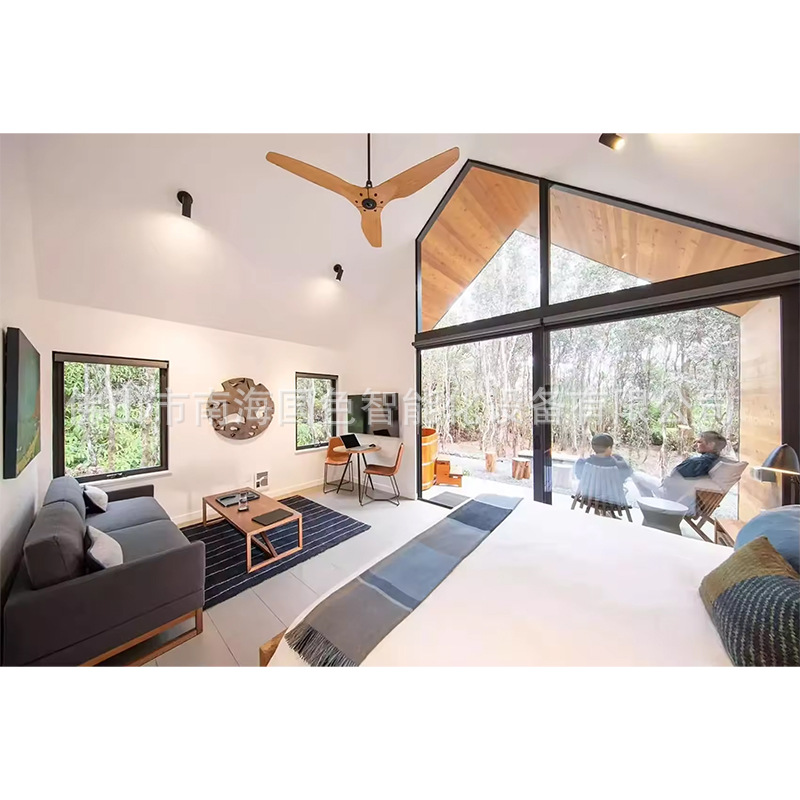 Fabricante de Guangdong Casa modular ensamblada Casa activa de acero ligero Casa de madera Residente Casa de contenedores Cápsula espacial B & B