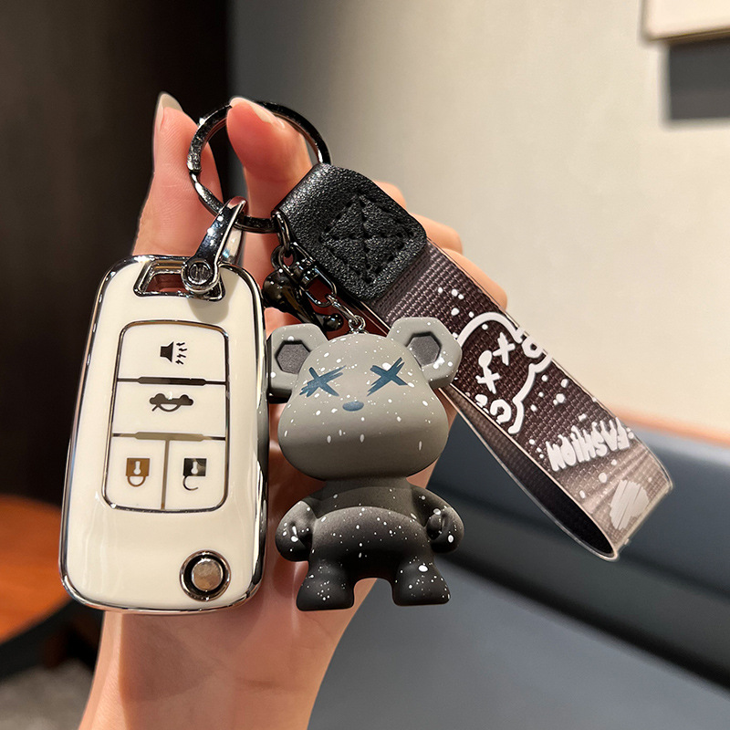 시보레 C 구모델 [싱글 쉘 화이트] + 그레이 난폭한 곰 펜던트