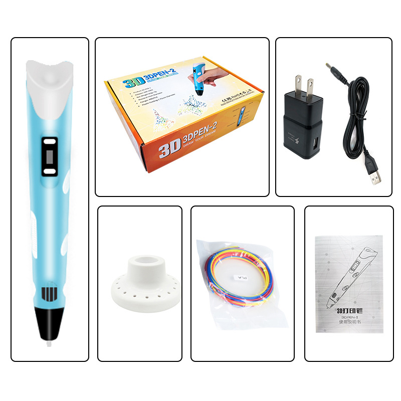 Ventas directas de la fábrica de impresión 3D pluma de segunda generación 3D pluma tres D impresión pluma tres di pluma de comercio electrónico producto caliente estudiante regalo