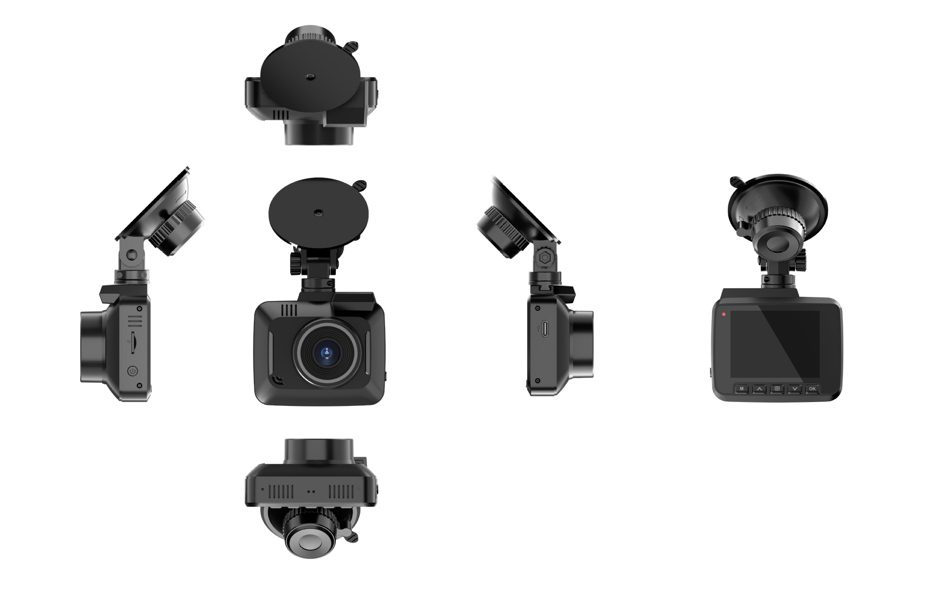 Cross-Border Driving Recorder Front and Rear Dual-Lens 4K High-Definition Wifi Interconnection Gps Driving Track Loop Recording