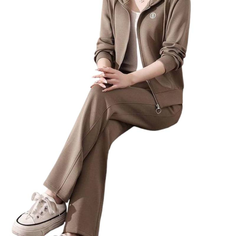 妈妈冬装加绒外套休闲运动服套装中老年女装秋冬季加厚上衣两件套|undefined