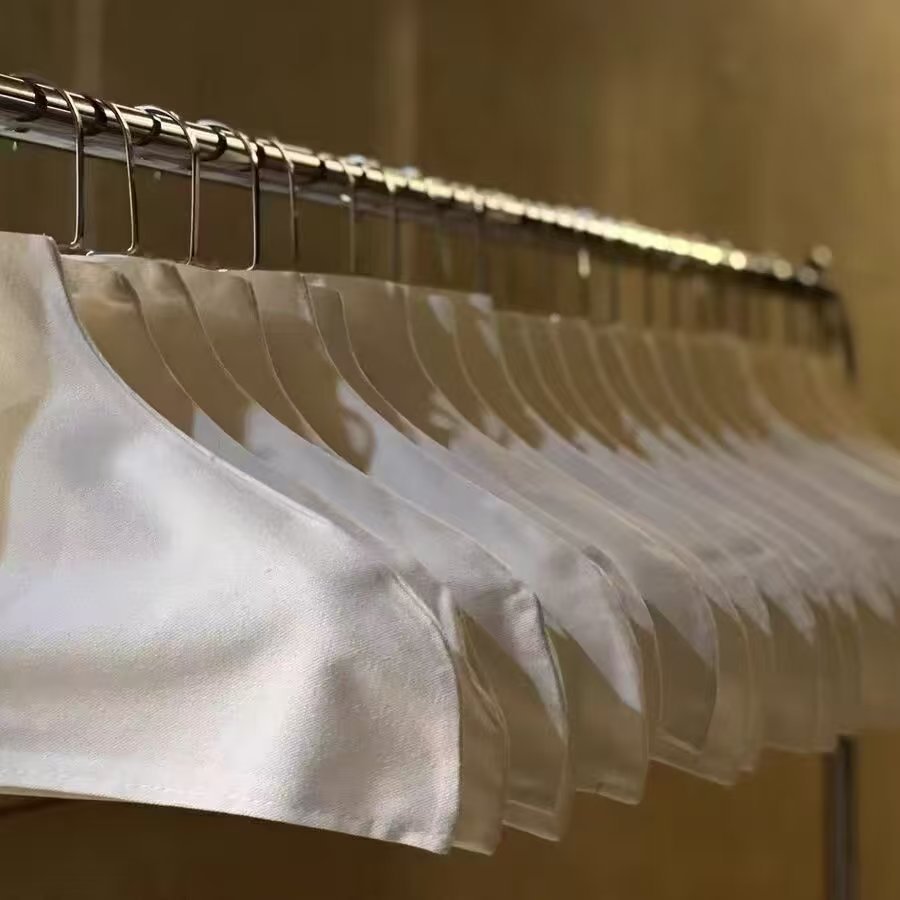 服装店衣架布套加厚棉麻帆布套木衣架防滑防掉防尘衣架布罩可印字