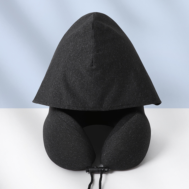 블랙 양이온 후드 목 베개