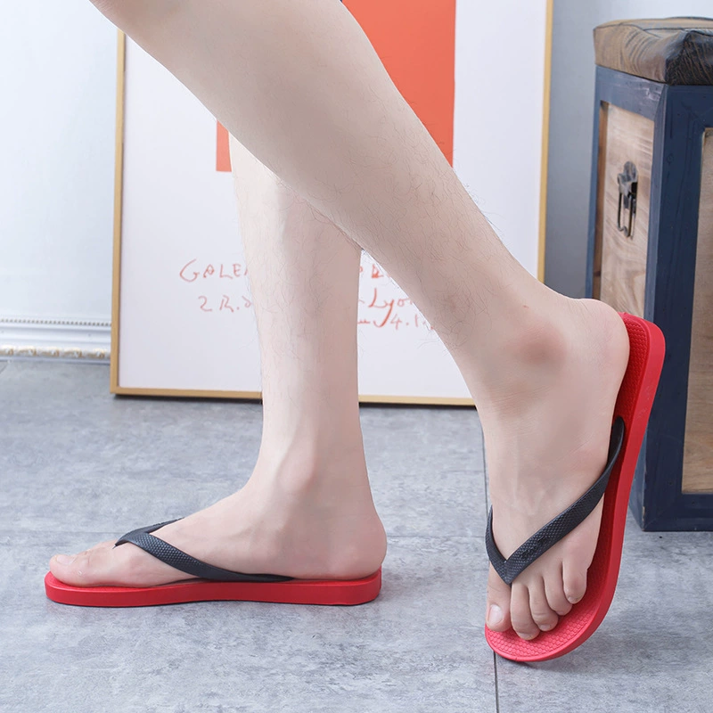 Summer comfortable beach flip flops for leisure, slippers PVC