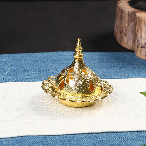 Ying Xiang Yuan Tower Incense Burner, Electroplated Alloy Craftwork, Middle Eastern Arabic Style Incense Holder, Wholesale Incense Pellets