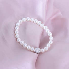 新品现货批发百搭香巴拉珍珠手串 简约气质贝珠手链 女款手链