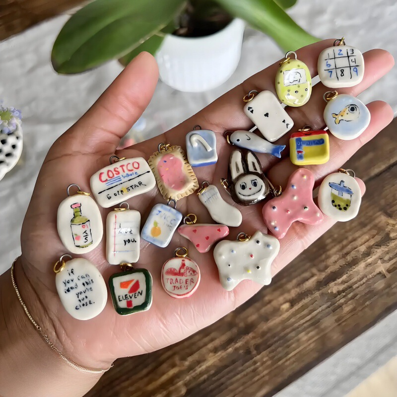 European and American Stainless Steel Cross-Border New Black Fabric Pendant Accessories DIY Furnace Vacuum Electroplating 18K Gold Color-Preserving Women