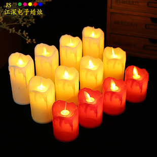 Simulation swing led candle lights Christmas smokeless candle lights birthday layout proposal props electronic candles wholesale