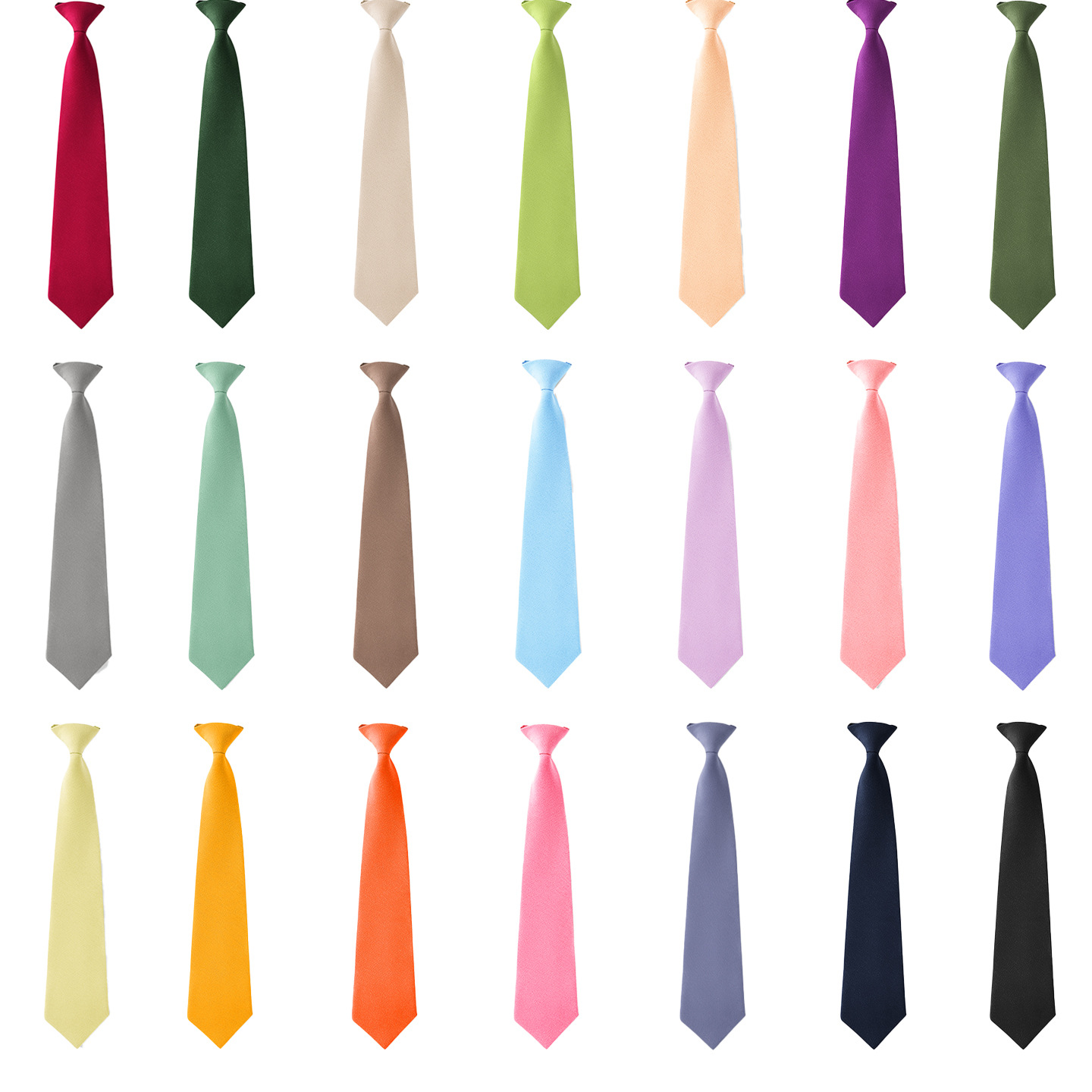 Solid Color JK Tie Lazy Simple No-Need-To-Tie Student College Style Performance DK Unisex Uniform Shirt Accessory_voghion.com