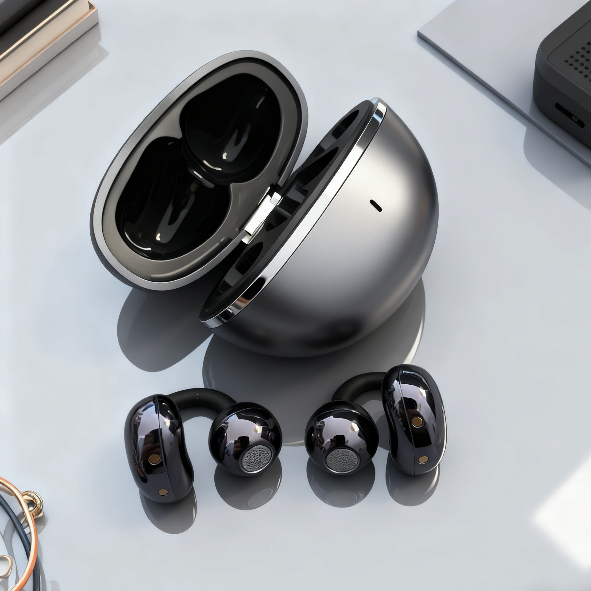 Kiki Ear Clip Type In-Ear Wireless Bluetooth Sports Headphones A-35 Butterfly Ear Clip Bluetooth Boxed Headphones