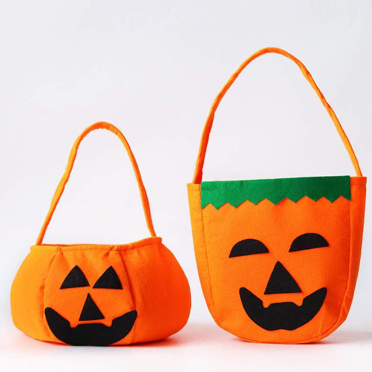 Bolsas de calabaza transfronterizas de Halloween bolsas de tela no tejida bolsas de dulces de Halloween bolsas de calabaza de mano