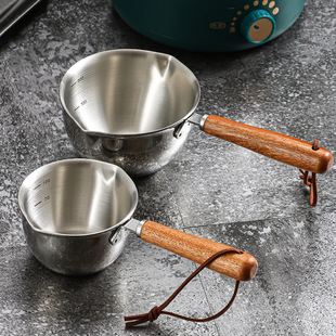 Stainless Steel Oil Splashing Small Pot Three-layer Steel Net Red Hot Oil Mini Milk Pot Oil Splashing Special Artifact for Pan