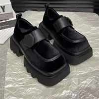 Лоферы на липучке с массивной платформой, стильная обувь в китайском стиле, бренд