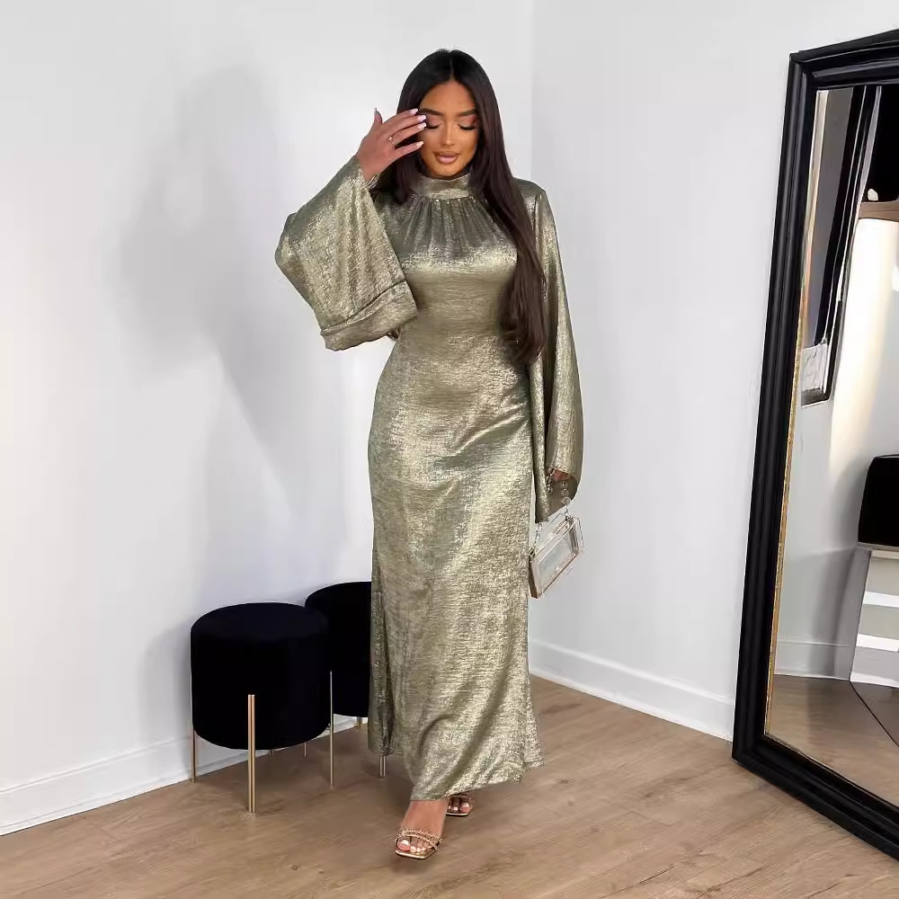 Women's Clothing fashion stitching Dubai Türkiye elegant dress _voghion.com