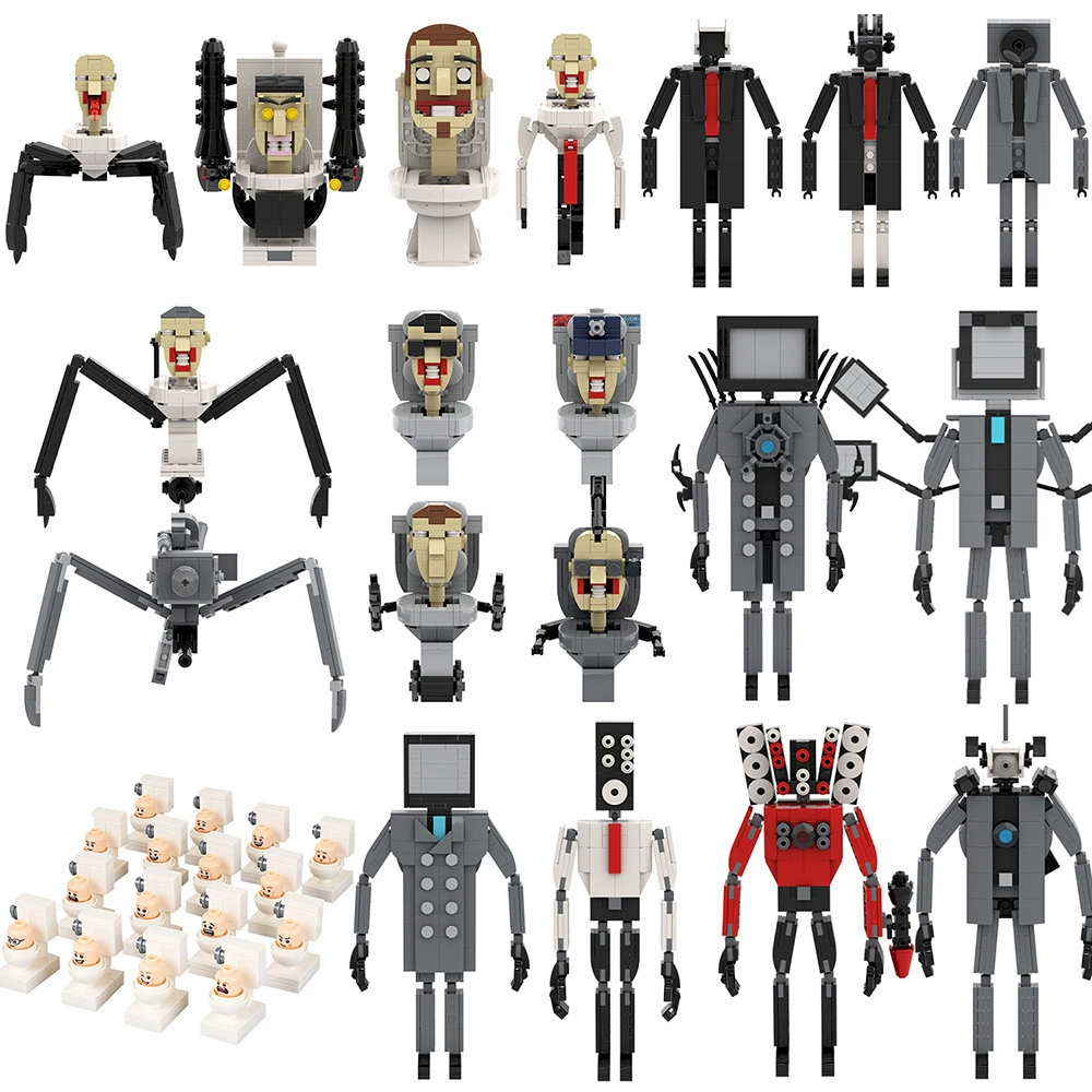 MOC игра SKIBIDI Туалет Туалет мониторинг человек НЛО совместимо с LEGO собранные блоки игрушки
