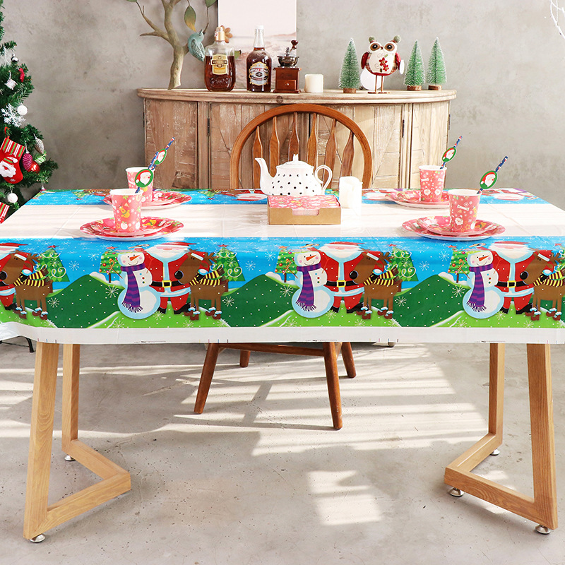 Factory wholesale Christmas tablecloth Christmas decorative tea table cover cloth Christmas bed flag bed towel home decoration table cloth tea