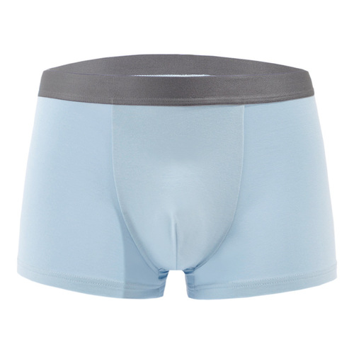 Men's underwear cotton mid-rise antibacterial crotch breathable simple solid color men's underwear pure cotton boxer shorts wholesale