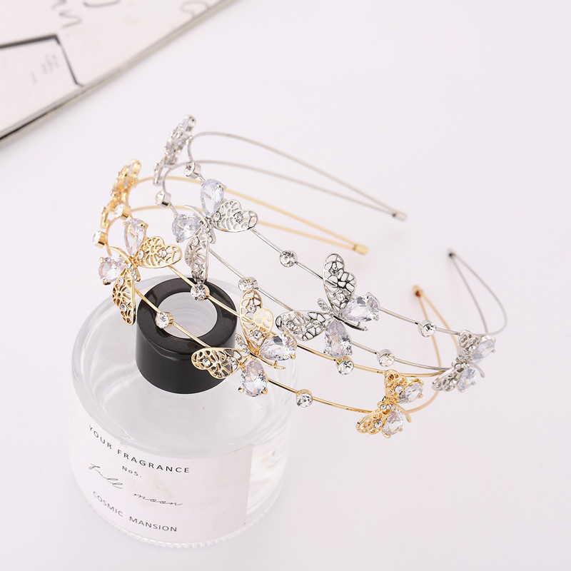 Simple Style Butterfly Zircon Plating Hair Band 1 Piece display picture 2