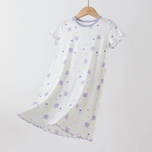 60S Lanjing Modal-full-print rabbit