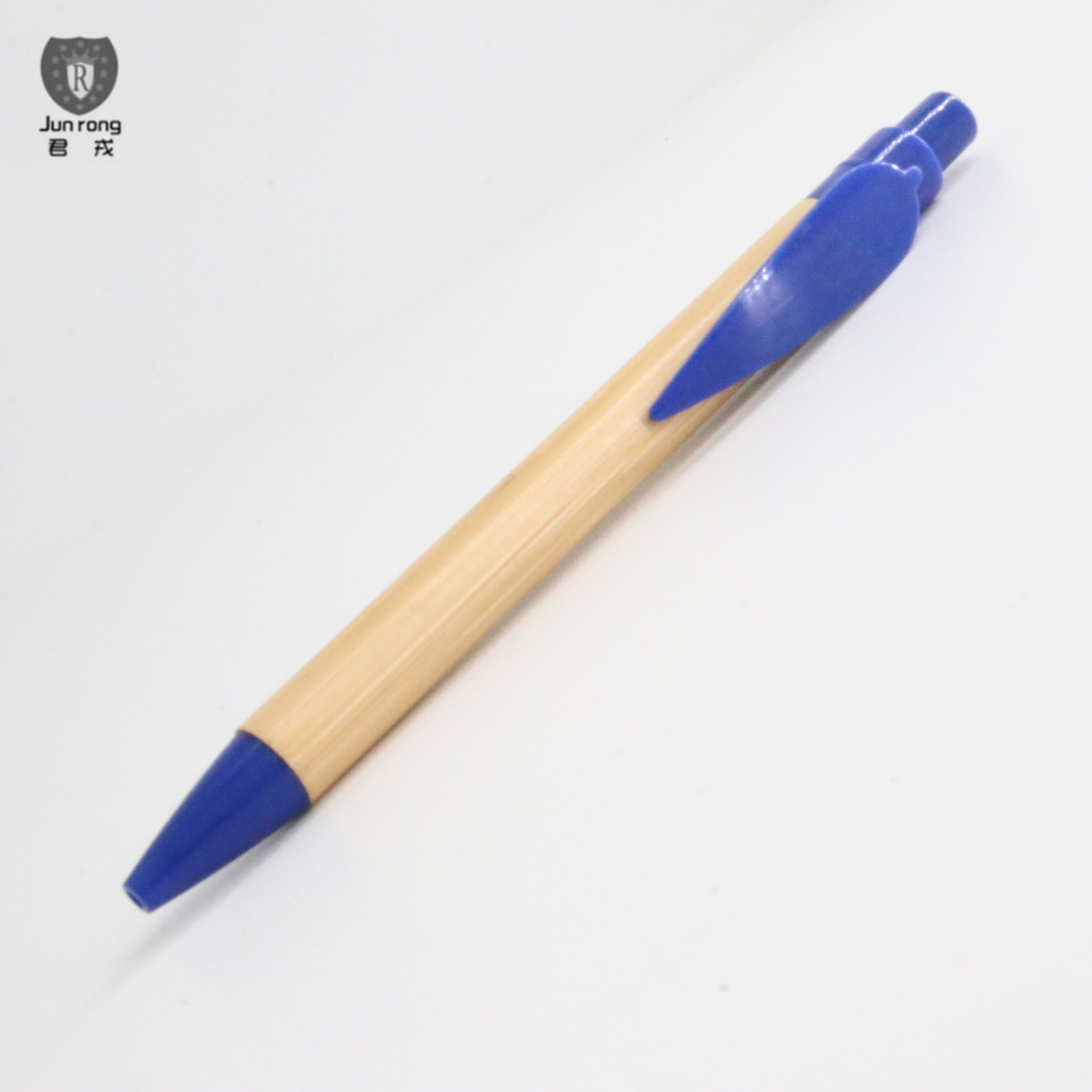 Nueva semilla pluma de bambú pluma de plástico de la prensa bolígrafo pluma de regalo láser logotipo hoja de plástico titular de la pluma