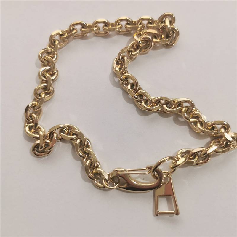 Punk Thick Chain Stainless Steel Necklace display picture 7