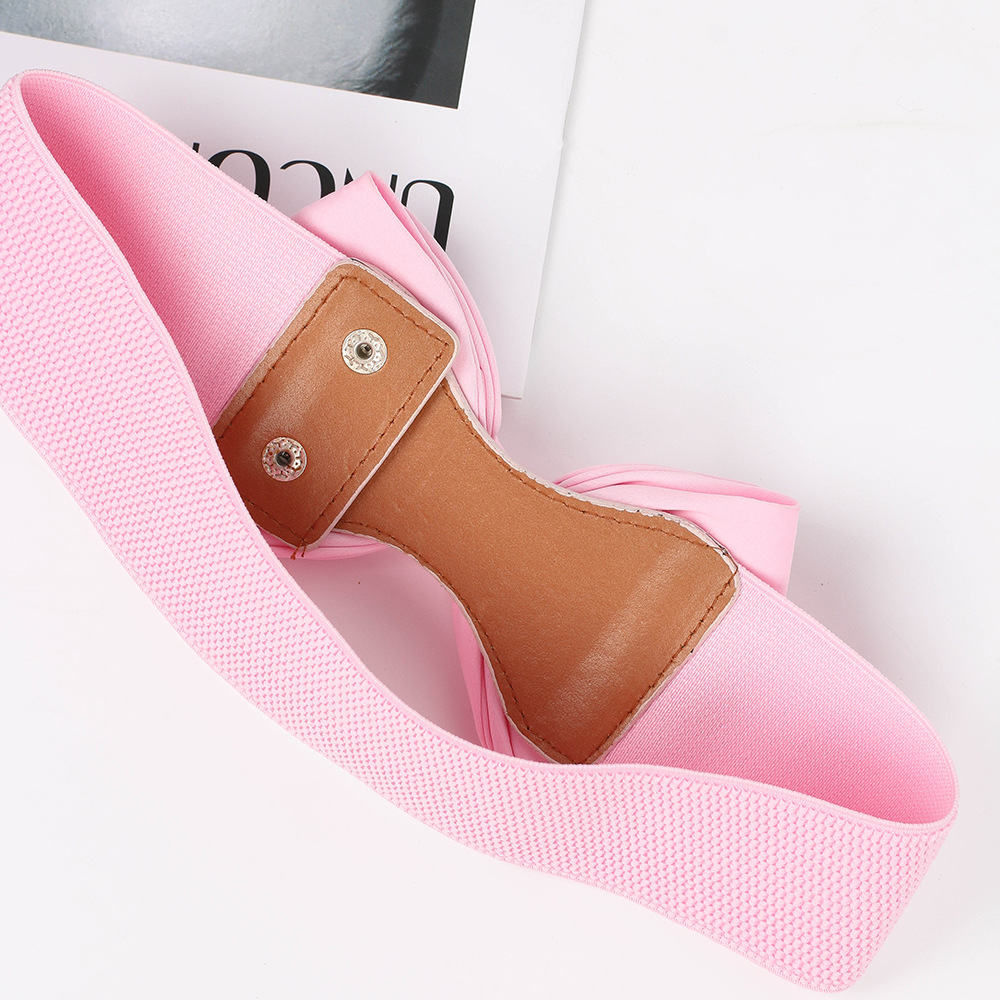 Cintura extra grassa e allargata Accessori elastici elastici Gonna decorativa Cintura per ragazze Ornamenti in vita con fiocco in chiffon_voghion.com