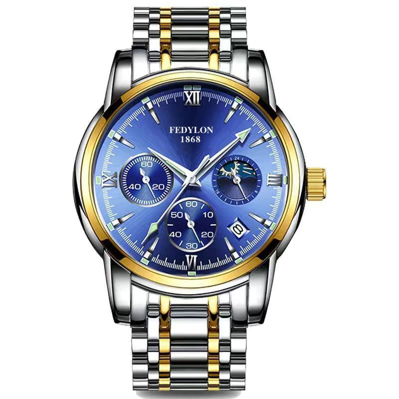 Reloj Fotilun 2024, nuevo modelo para hombre, reloj no mecánico, totalmente automático, resistente al agua, luminoso, moderno reloj de cuarzo para estudiantes.