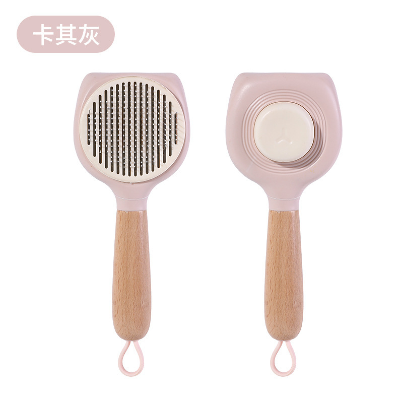 Peine para gatos de gran venta Peine para gatos con una tecla Peine para gatos Peine para cabello flotante de eliminación automática Peine para gatos Peine para mascotas Spot al por mayor