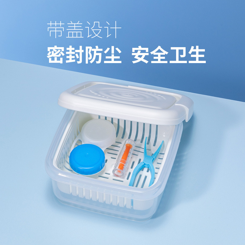 Ok Lens Drain Box Rgp Water Control Drying Basket Basin Hard Contact Lens Cleaner Orthokeratology Lens Rinse Tray