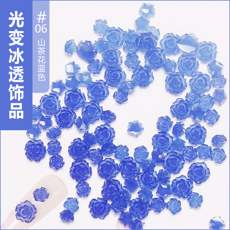 La luz se convierte en azul camelia (mezcla de tamaño)