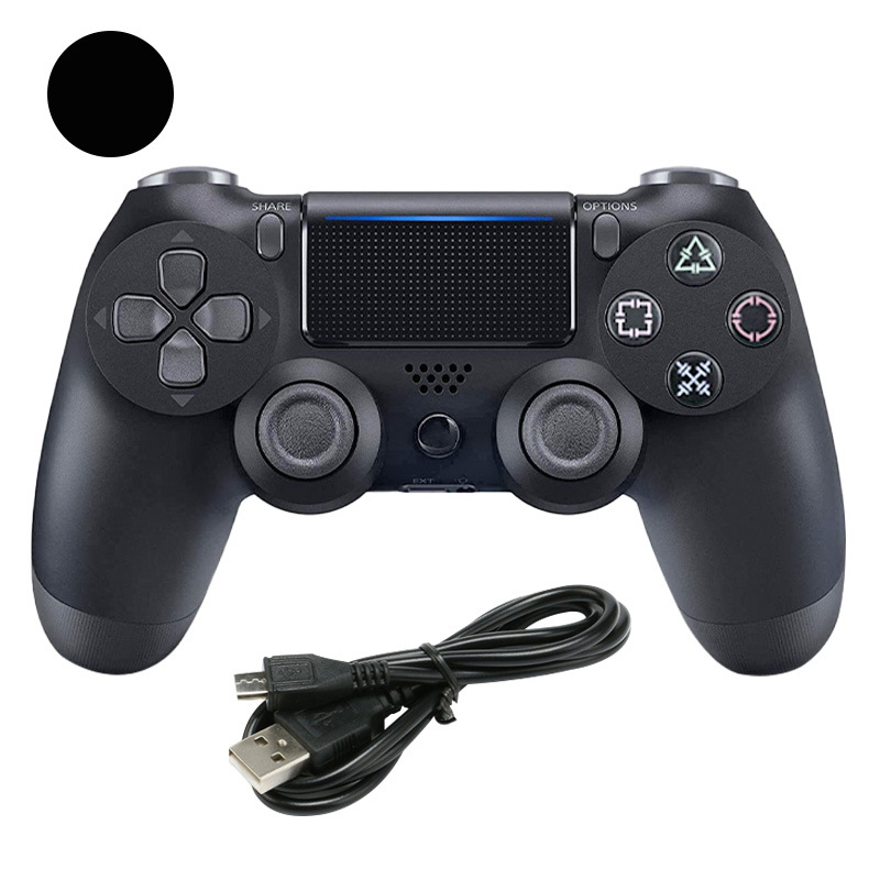 Control Inalámbrico Bluetooth P4 de ABS con Doble Motor de Vibración para Consola P4 y PC