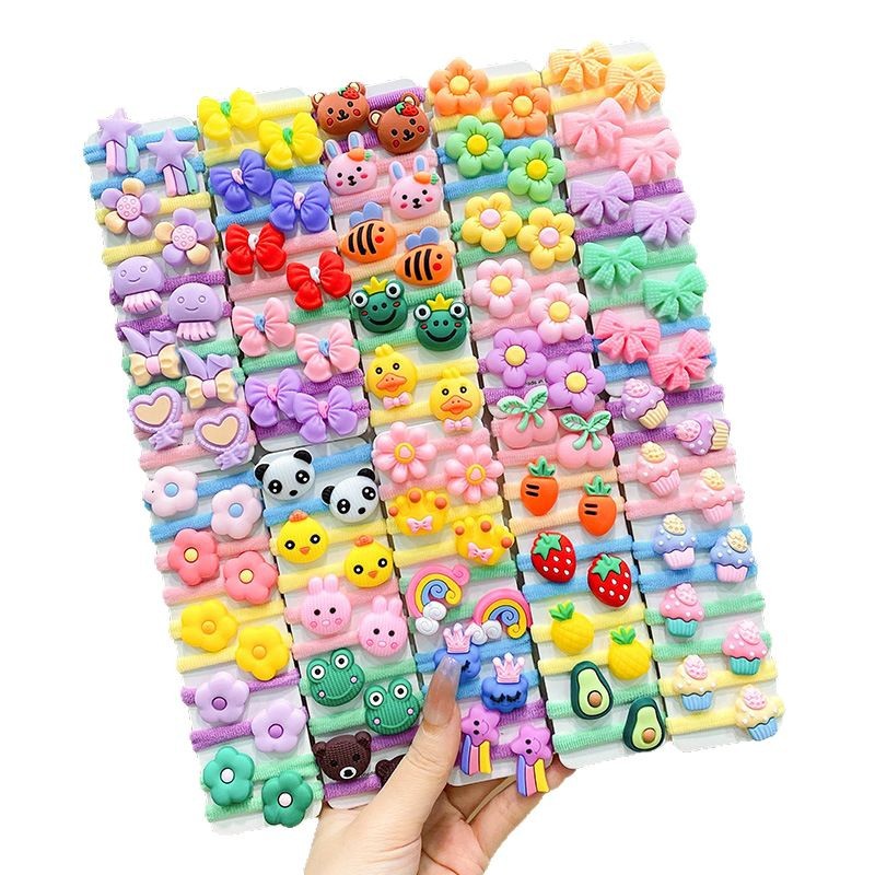 Ligas de cabello elásticas para niñas, colores de caramelo, suaves y resistentes, accesorios infantiles