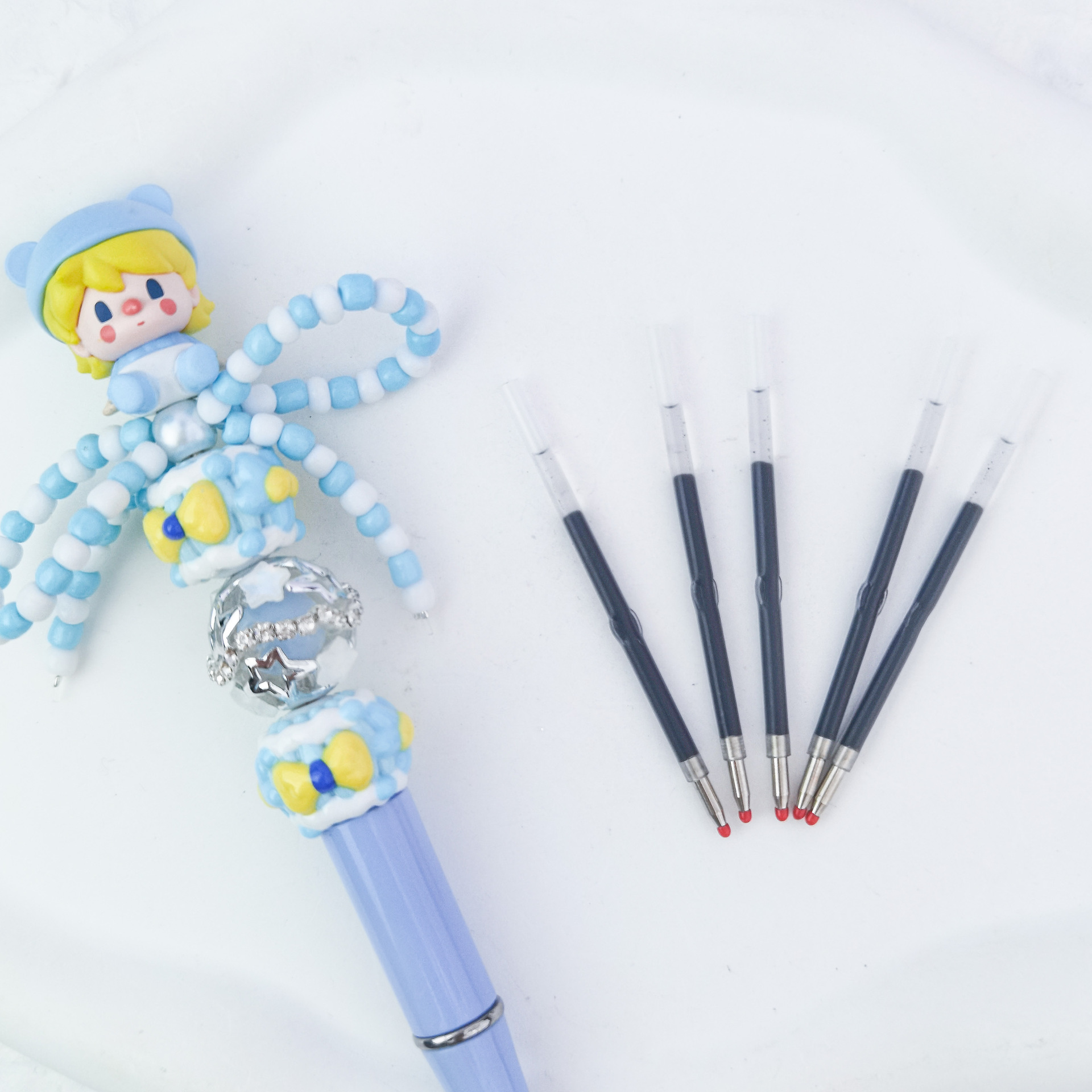 Black rollerball pen, 5 pieces