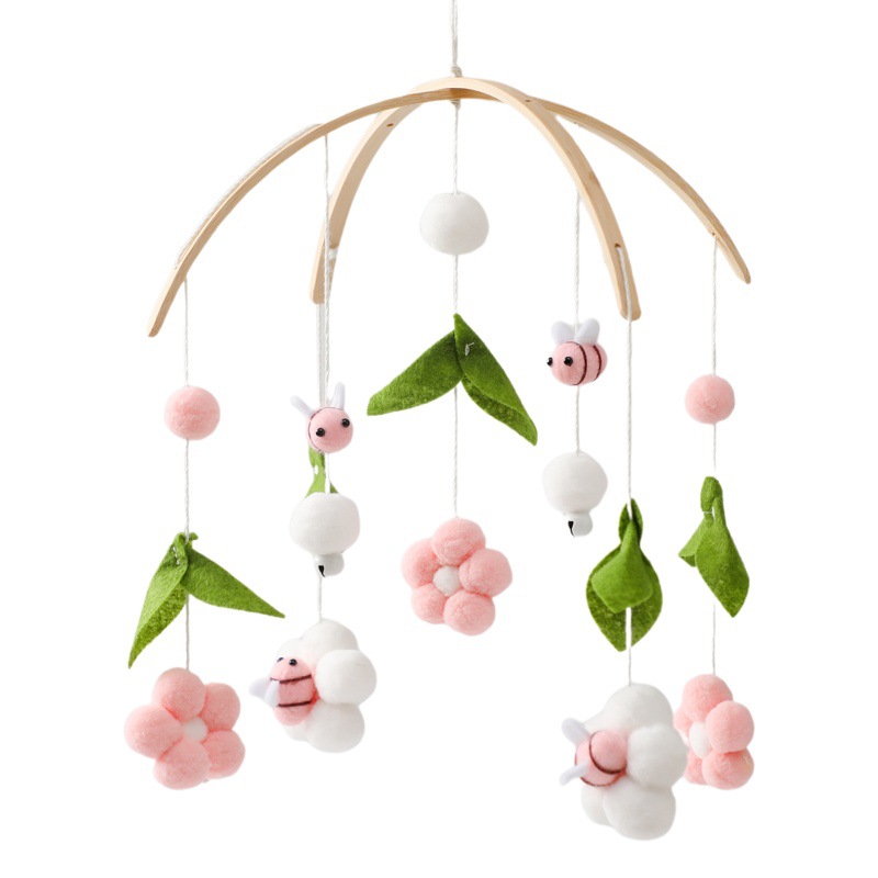Amazon abeja flor cama Bell cochecito juguete recién nacido bebé sonajero colgante panal viento calmante campanadas viento