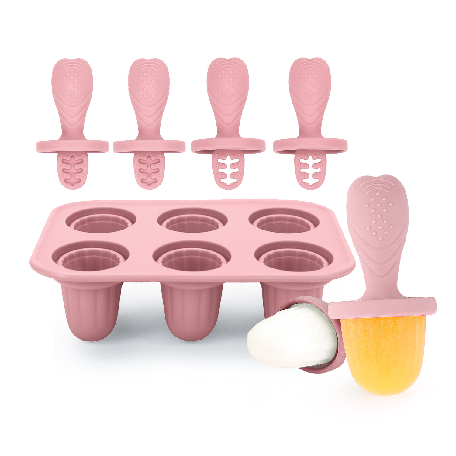 Nuevo producto molde de helado molde de paletas molares Liulian molde de helado de silicona de grado alimenticio molde de helado de liberación fácil transfronterizo