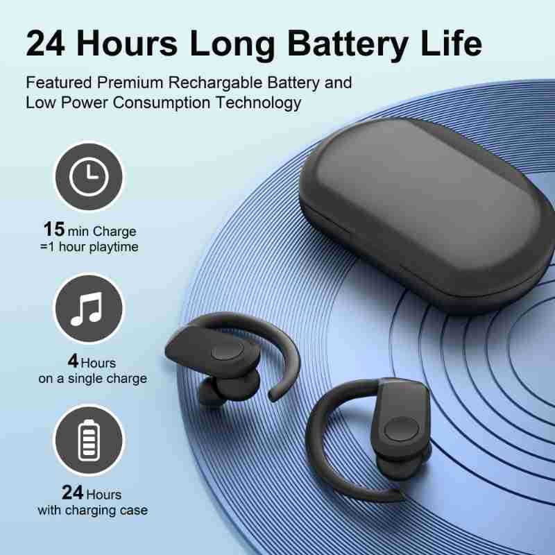 New SP33 hanging ear sports bluetooth headset ANC noise reduction game holding chicken eating wireless headset source factory