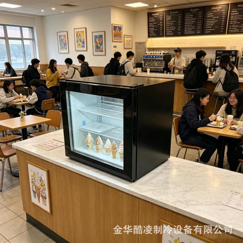 55L Small Household Refrigerator -25 Degree Commercial Display Ice Cream Cabinet Ice Bar Hotel Room