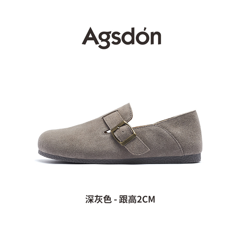 Zapatos Birkenstock Augu Shiden para Mujer, Otoño 2025, Nuevo Estilo Retro de Moda, Mocasines Sin Cordones de Suela Suave, Estilo Moderno