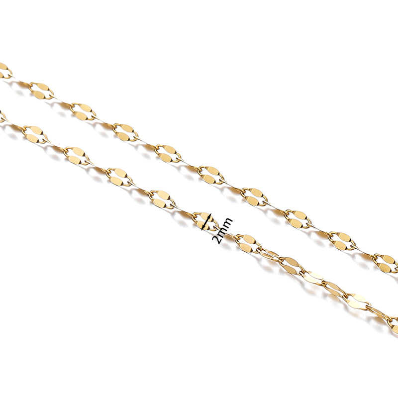 10g Weight Chain Jewelry Making Type DIY Jewelry Accessories Classification 2 M Quantity 304 Stainless Steel Material Solid Color Pattern All Seasons Season Plating Design Basic, Simple Style Style 2 M 304 Stainless Steel DIY Jewelry Accessories Chain Basic Simple Style Solid Color 6