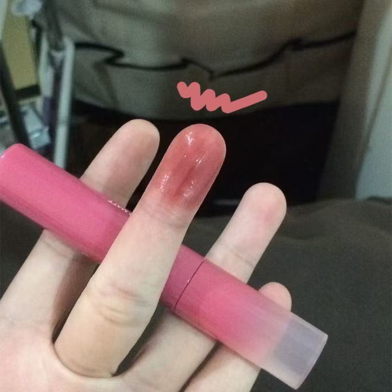 Korean-Style Natural Lip Look! Pink Coconut Sparkling Water Matte Lip Glaze, Non-Stick Cup, Long-Lasting, Student Party