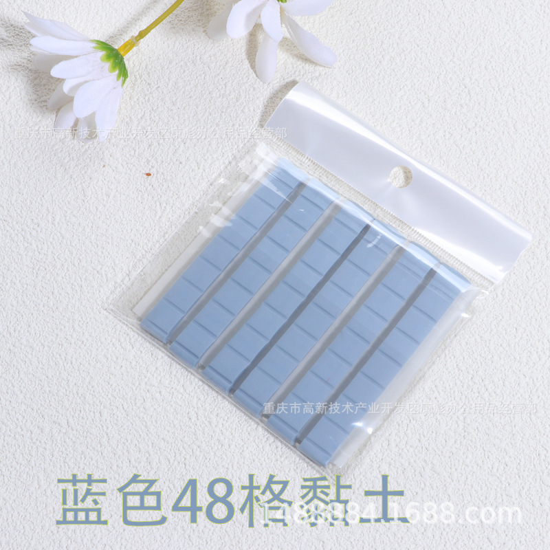 Arte de uñas multifuncional Arcilla plastilina multicolor práctica de arte de uñas Placa de tarjeta de color de arcilla fija pieza de uña fija