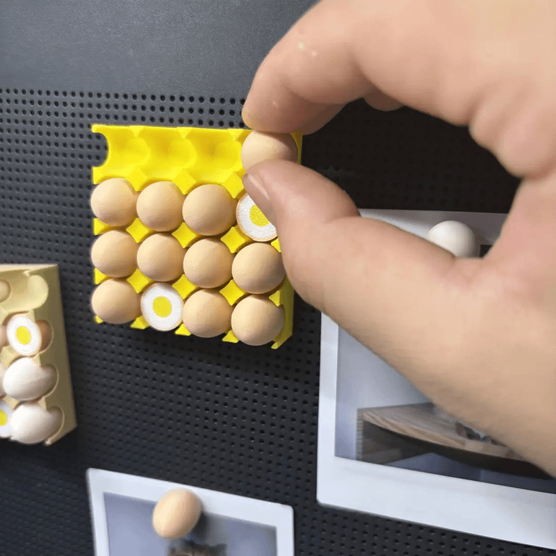 Egg tray fridge magnet with built-in magnet, can hold Polaroid photos and sticky notes, creative and cute Egg tray fridge magnet with built-in magnet, can hold Polaroid photos and sticky notes, creative and cute