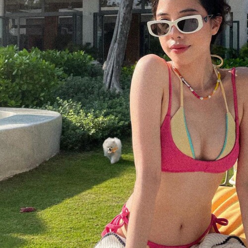 Cross-border fashion split bikini two-piece set for women, low-waist pants, European and American hotties fashion swimsuit bikini