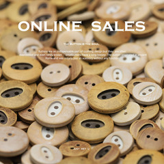 MOSN Round Wooden Buttons Two-Hole Clothing Wooden Knit Sweater Coat Child Clothing Buttons