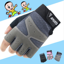 儿童半指手套户外健身运动中大童防起茧撸铁运动防滑引体向上训练