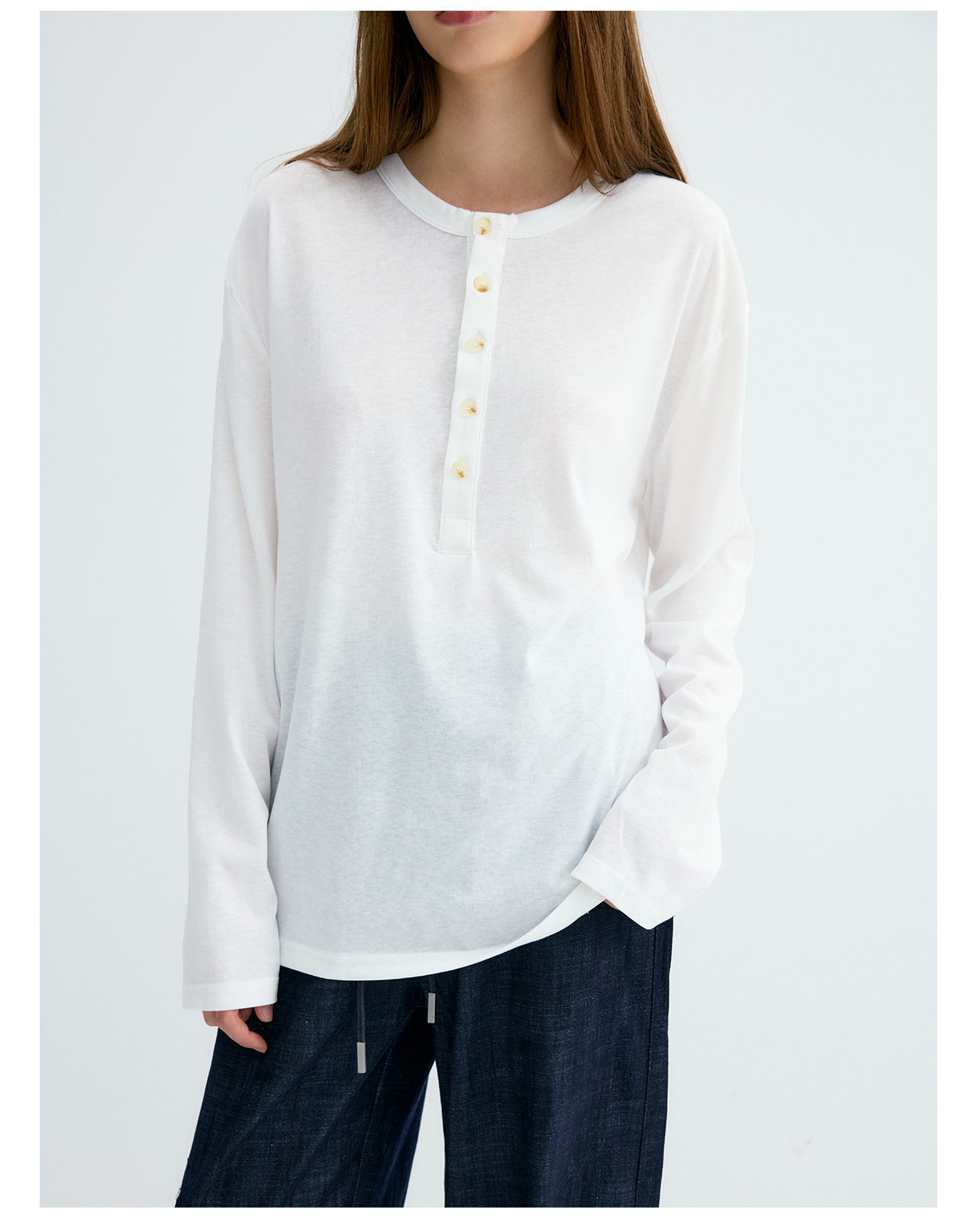 UNF 250g Henry Neck Long-Sleeve Tee